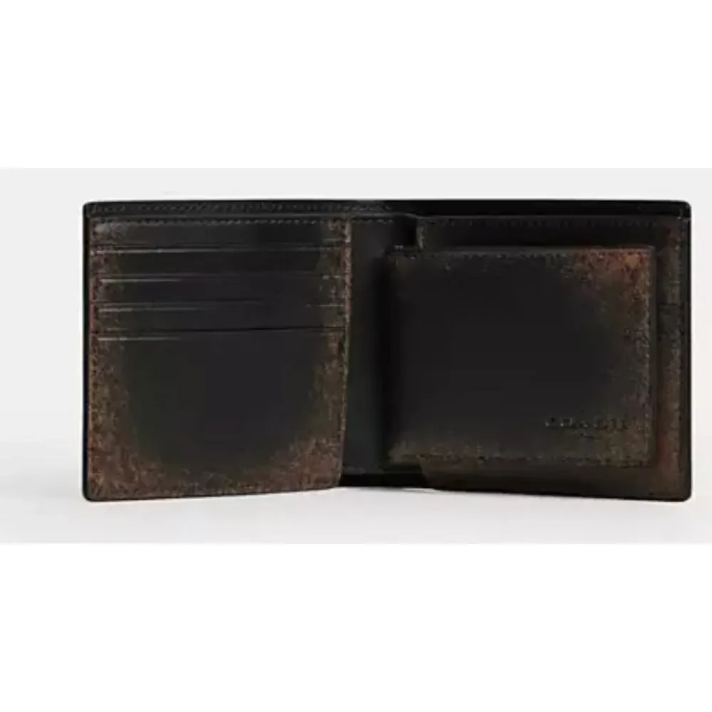 Coach 3-In-1 Wallet In Loved Leather Brown/Black